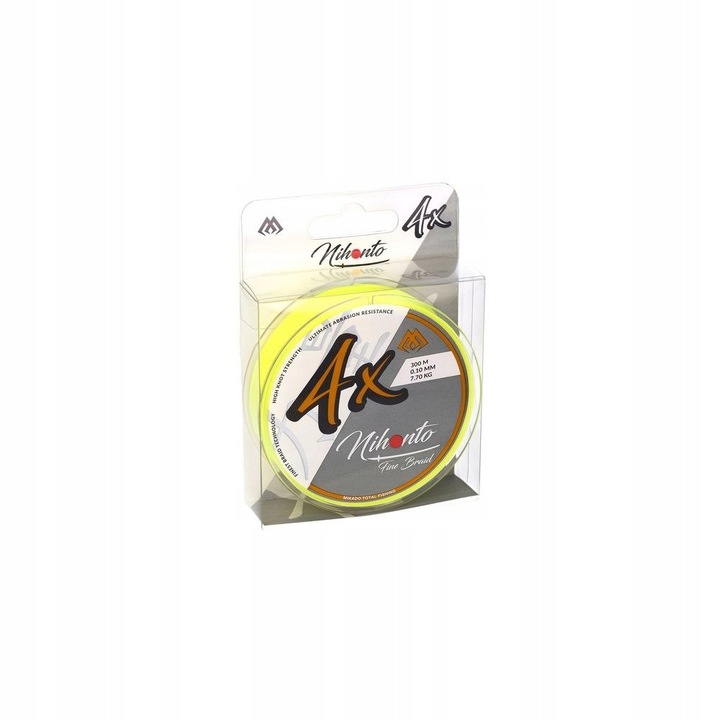 Плетено влакно Mikado Nihonto Fine Braid, 4-нишково UHMW-PE High Density, Fluo, 300м