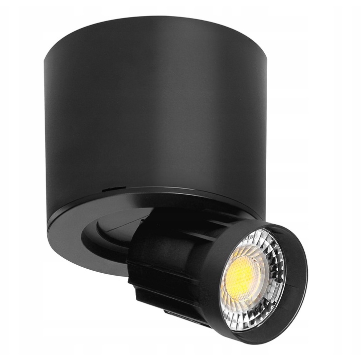 Adviti 7W LED mennyezeti lámpa, 2 az 1-ben felületre szerelhető/süllyesztett, 3000/4000/6500K színhőmérséklet, Fekete, 1 db