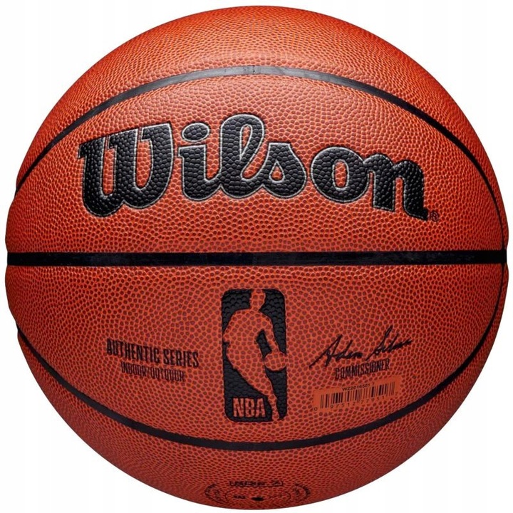 Wilson, баскетболна топка от композитна кожа, за закрито/открито, Authentic Series WZ2016501XB, оранжева, 7