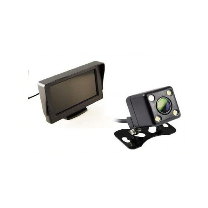 Monitor autó vezeték nélküli 5 hüvelykes Kopier színes tolatókamerával IP67 ellenállás 23x23x23mm