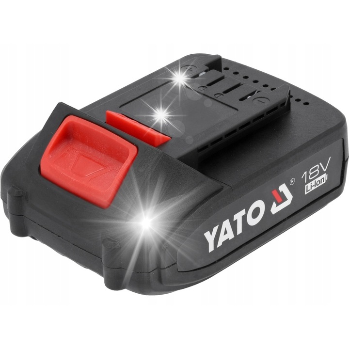 Acumulator Yato YT-828461 li-ion 18V, 2 Ah (2000 mAh), curent maxim 30 A, negru, 1 buc