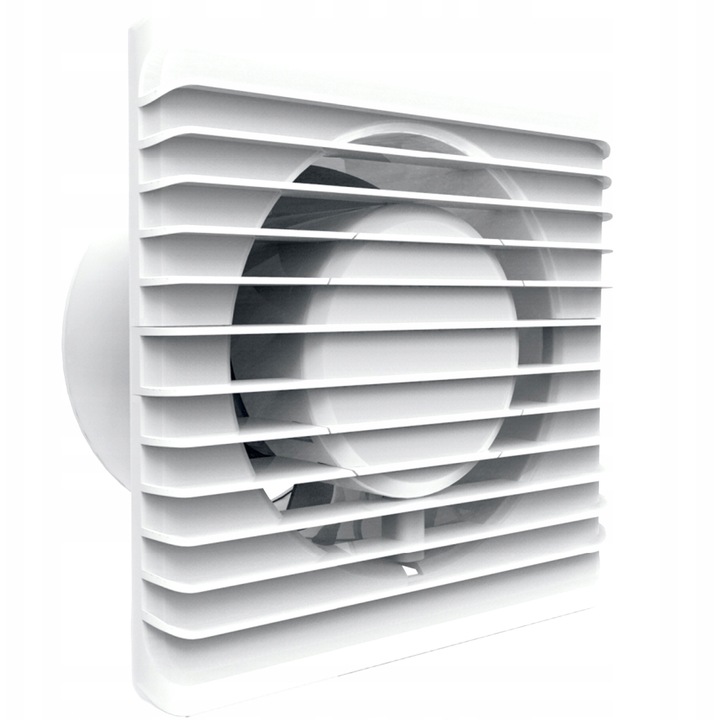 Ventilator baie Orno 100mm cu intrerupator temporizat alb 135x79x135mm