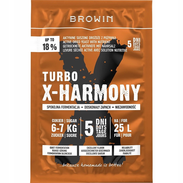 Browin X-Harmony Turbo Élesztő 18% 138g 25L szett 10 db