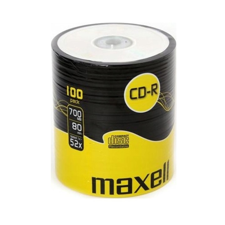 CD Maxell CD-R 700MB 52x ezüst 100db