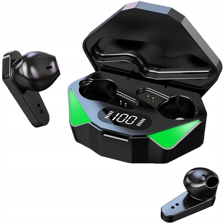 Media-tech Cobra Pro Assault vezeték nélküli fejhallgató Bluetooth 5.0 mikrofon többszínű világítás 33x17x19mm