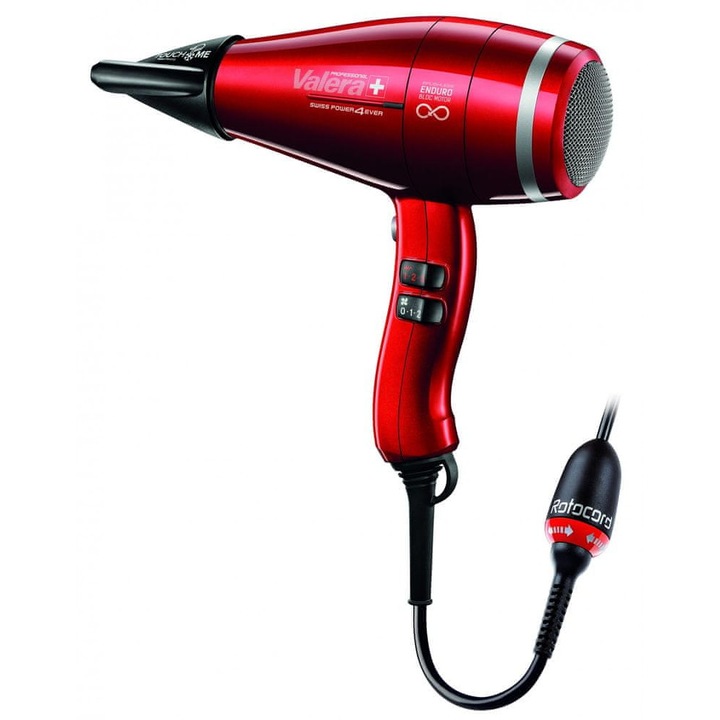 Сешоар Valera SP4 eQ RC D, дигитален мотор 2400W, йонизация, дифузер и 2 накрайника включени, Червен