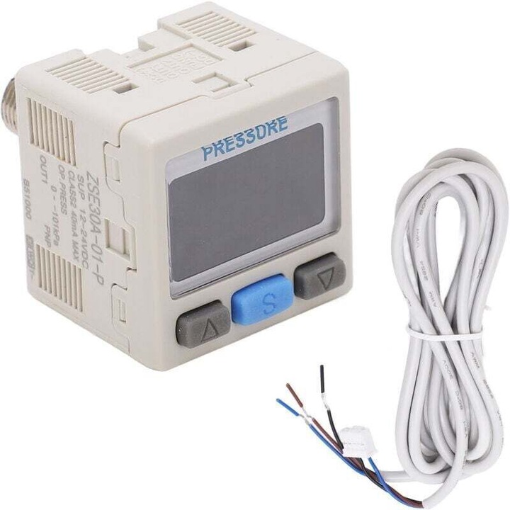 Comutator presiune digital pneumatic 12-24V DC, 0-101kPa, ABS, 1/8"