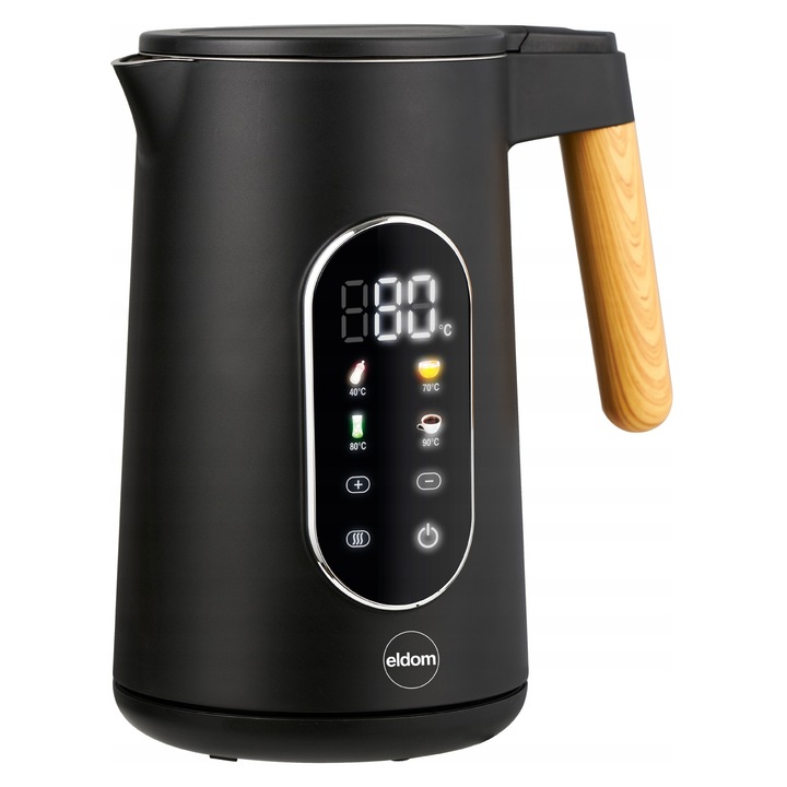 Eldom C550 elektromos vízforraló, hőmérséklet-szabályozás, 1.7L, fekete, 2200W