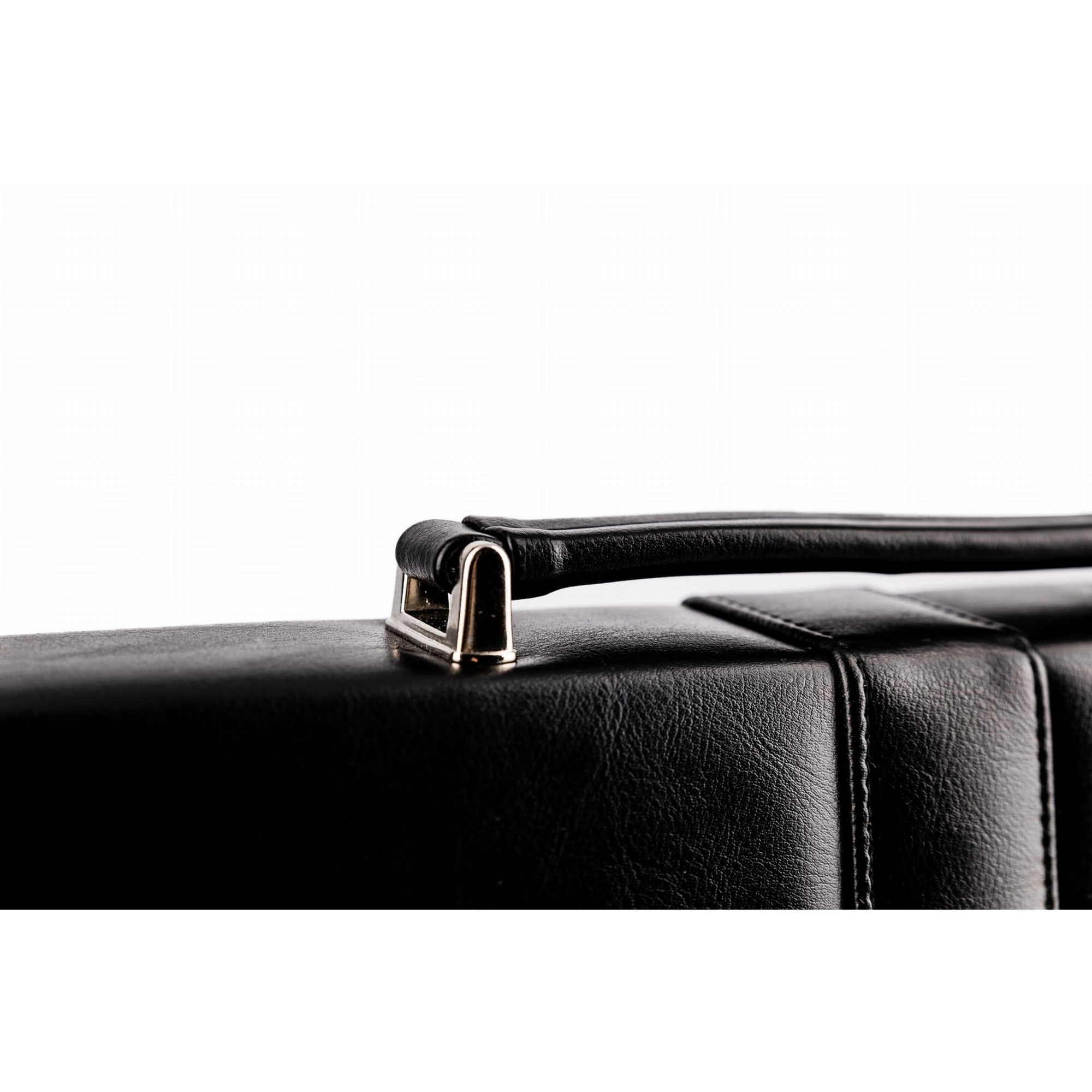 Tizano, servieta pentru barbati din piele ecologica, 3 compartimente cu organizer si buzunar pentru laptop T11, negru, 40x29x12-16 cm