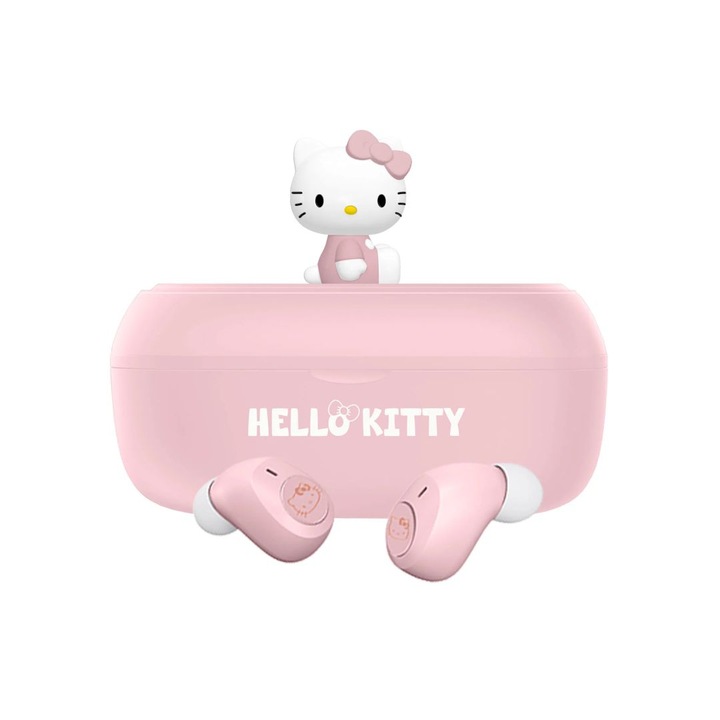 OTL Technologies Hello Kitty 3D TWS Căști Bluetooth Roz, 308663, Microfon/Căști