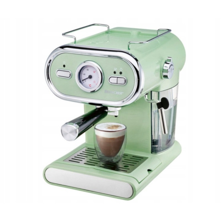Espressor cafea SilverCrest SEM 1100, 1100W, 15 bar, argintiu, 1x1l