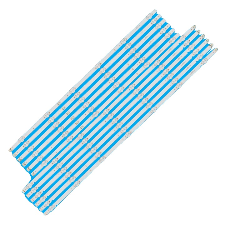 Banda/Strip LED backlight 1310 mm, compatibila cu XBR65X800G/KD65X75CH, 13 LED-uri, 3V/LED, Alb, Set 12 bucati