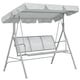 Leagan banca, Outsunny, Metal, Poliester,171cm x 108cm x 154cm, Gri Deschis