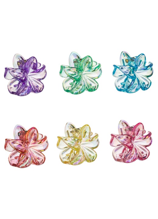 Set Clame Par Crystal de Diferite Culori 3cm - 6buc