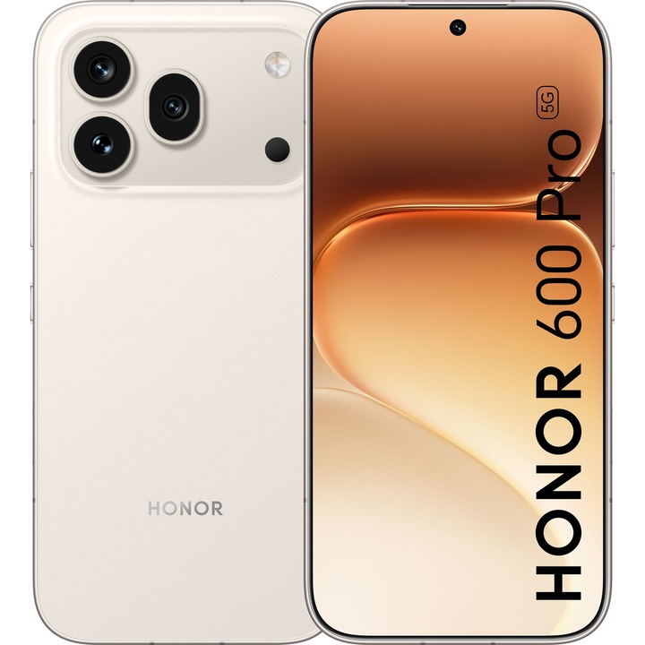 Смартфон HONOR 600 Pro, 12GB, 512GB, Golden White и безжични слушалки HONOR CHOICE