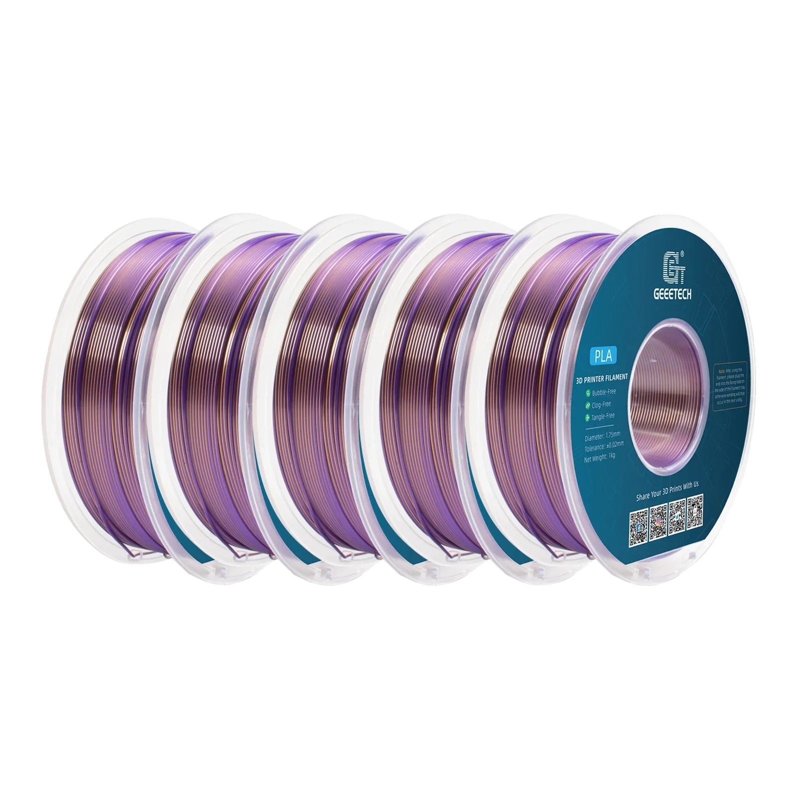 Filament PLA biodegradabil, durabilitate sporita, auriu mov, 343m - eMAG.ro