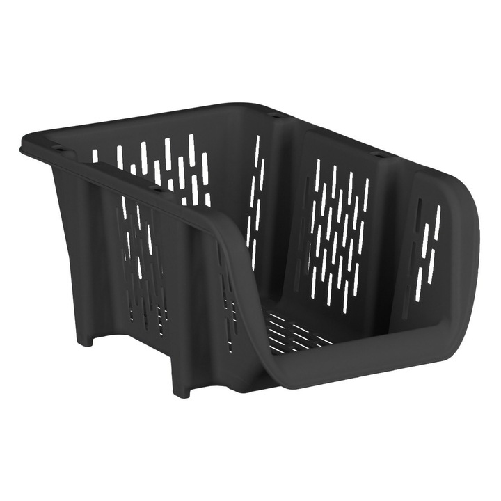 Cos de Depozitare Antracit cu Deschidere Stivuibil 30, 7x20x13, 4cm