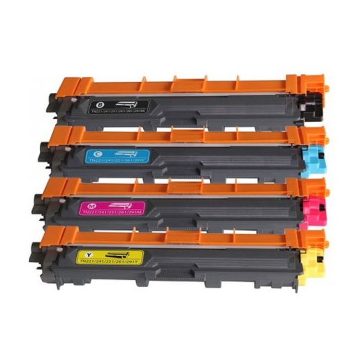 Set 4 Cartuse TN241/245 BK/COLOR Compatibile Pentru BROTHER DCP-9015 CDW/DCP-9020CDW DCP-9017CDW/ DCP-9022, HL-3140/HL-3150/HL-3150/HL-3142 CW/ HL-3152/HL-3172 CDW, MFC-9130 CW/MFC-9140 CDN/MFC-9330 CDW/MFC-9340 CDW MFC-9142 CDN, About Print