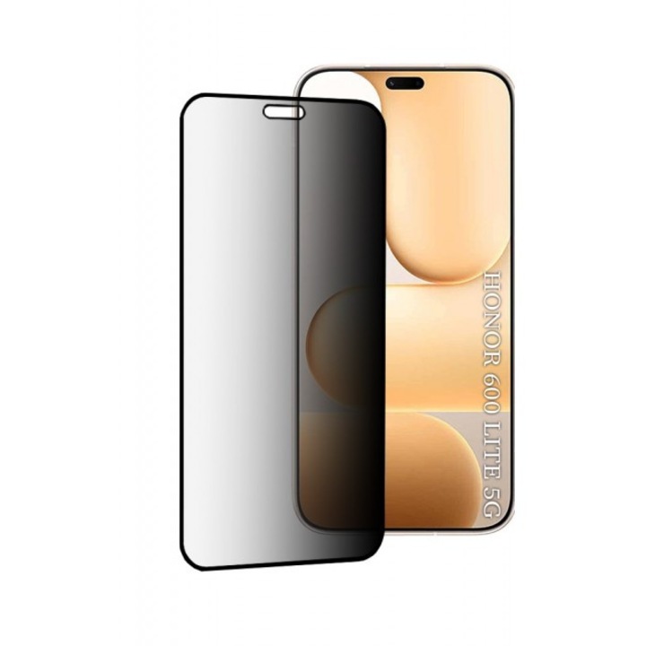 Folie Sticla Securizata Upzz® Compatibila Cu HONOR 600 LITE, Privacy, Filtru Confidentialitate 40 Grade