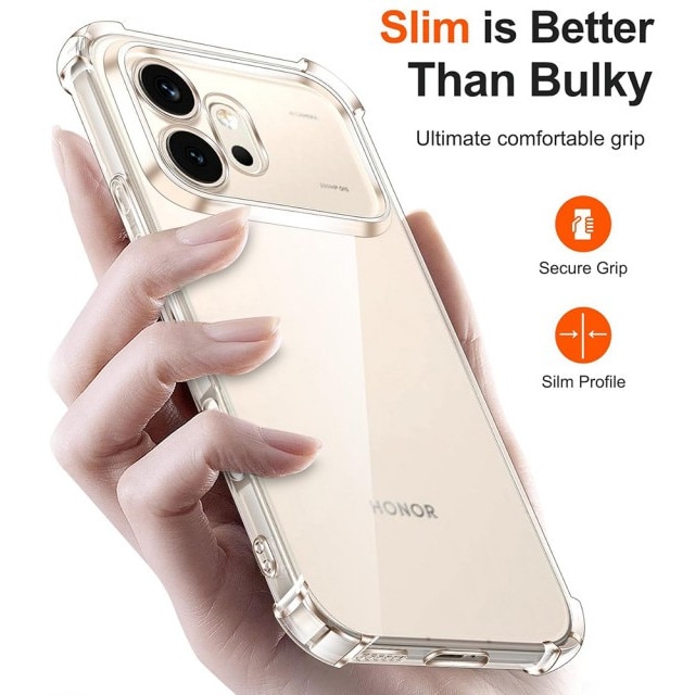 Husa Upzz® Shock Armor Compatibila Cu HONOR 600 PRO, Protectie Sporita, Silicon, Transparenta