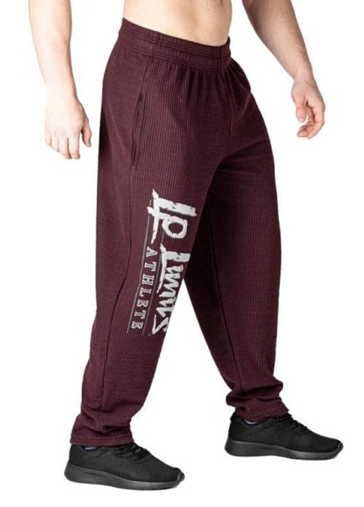 Pantaloni sport, Legal Power, striati, bordeaux, bumbac si poliester, pentru sport si timp liber, M INTL