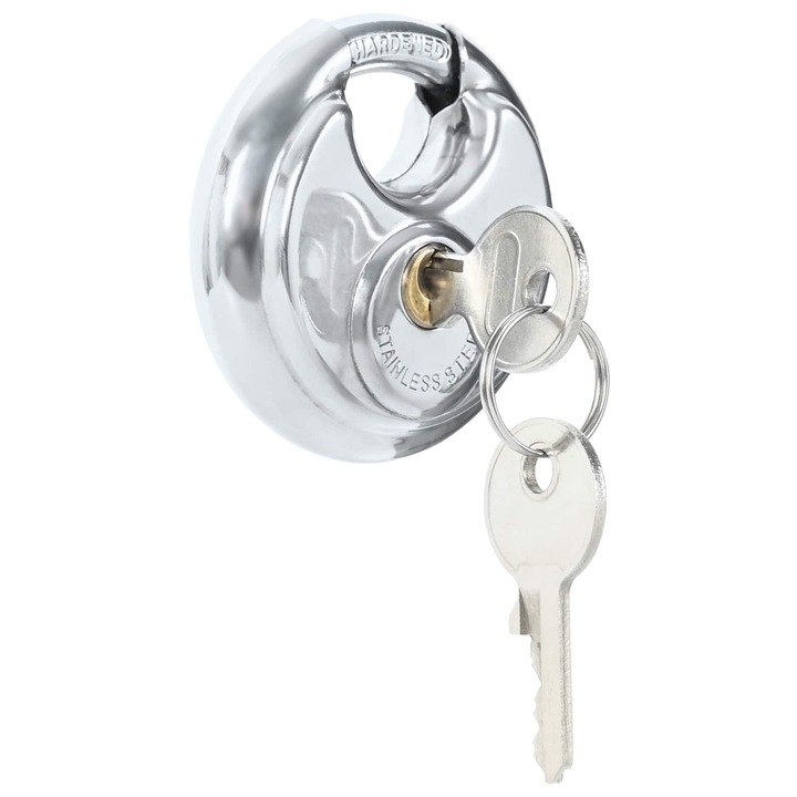 Lacate disc cu chei 6 pcs vidaXL, Argintiu 7 x 2.4 x 7 cm