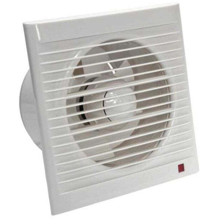 Elszívó ventilátor / elszívó 160 mm, 15 W, 140 m³/h, visszacsapó szeleppel és rovarhálóval, fehér