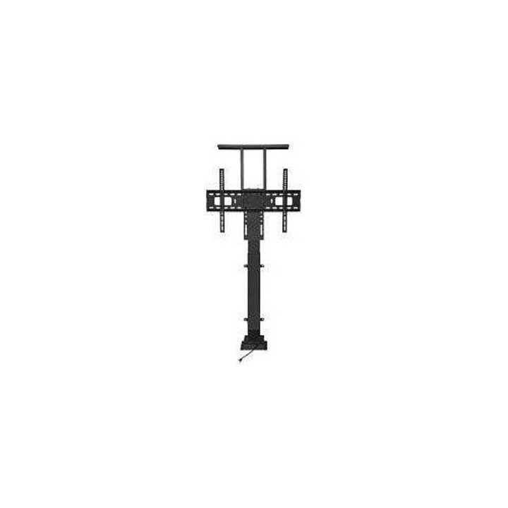Motoros TV állvány MKF 19DM648, 37-80 hüvelykes televíziókhoz, VESA 600x400 mm, távirányítóval vezérelhető, teherbírás 60 kg, állítható 790-1840 mm, fekete, 1 db