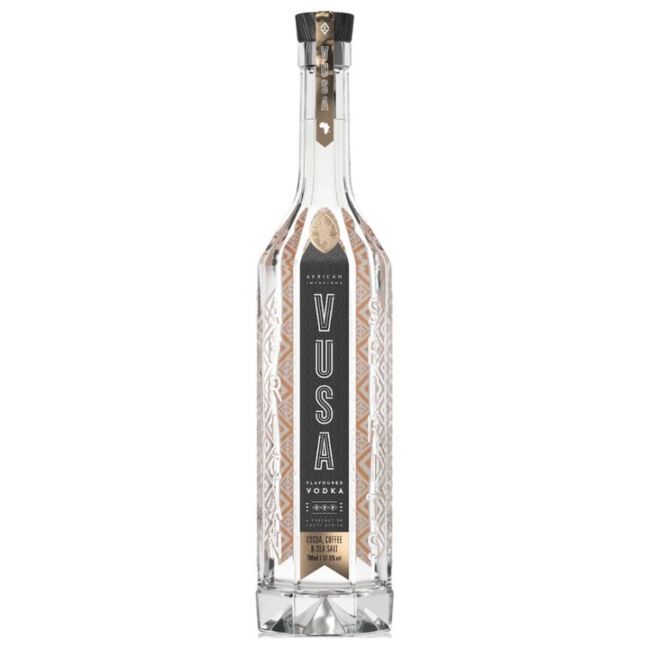 Vodka Vusa, aroma de cacao, cafea si sare de mare, 37.5%, 0.7l