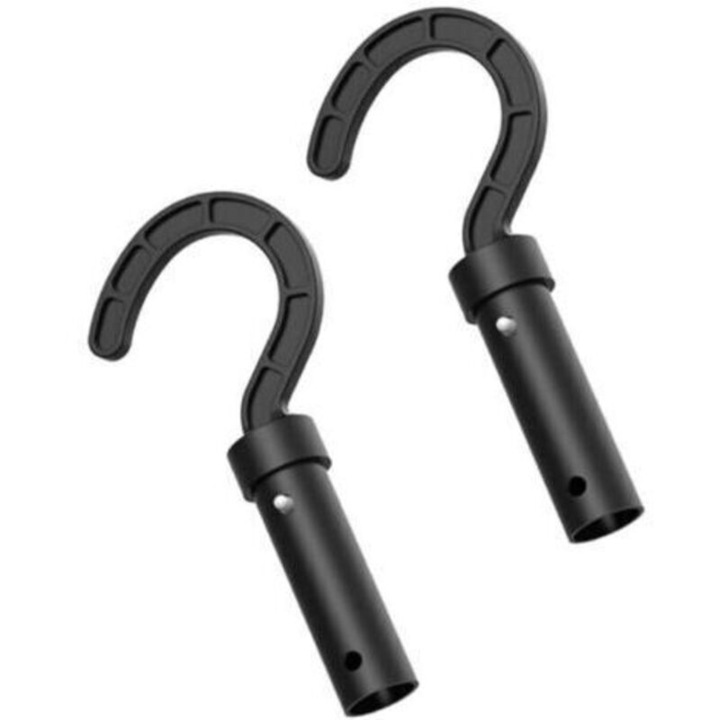 Carlig/Agatator universal pentru aspirator robotic de piscina, din ABS, pentru utilizare sub si deasupra apei, Negru, 2 buc, 20x9x2.5 cm