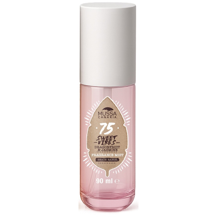 Spray pentru corp și păr Mussa Canaria Beach Range, Sweet Vibes 75, Fructul Dragonului și Iasomie, 90 ml
