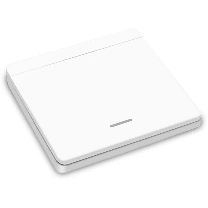 Vezeték nélküli megvilágított kapcsoló 433MHz, vezeték nélküli, 47x42x23mm, fehér