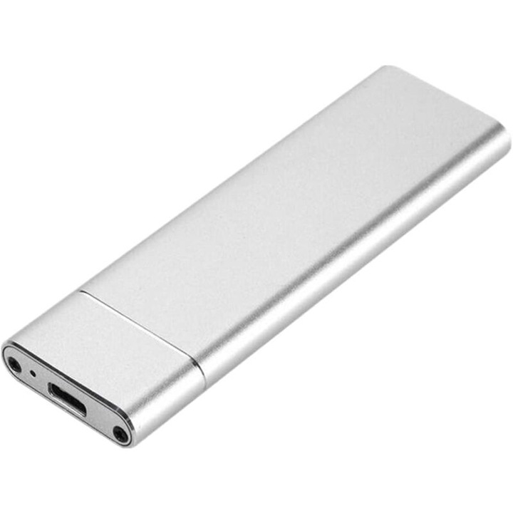 Външен преносим SSD USB 3.0, висока скорост, ултратънък, удароустойчив алуминиев корпус, сребрист, 64GB