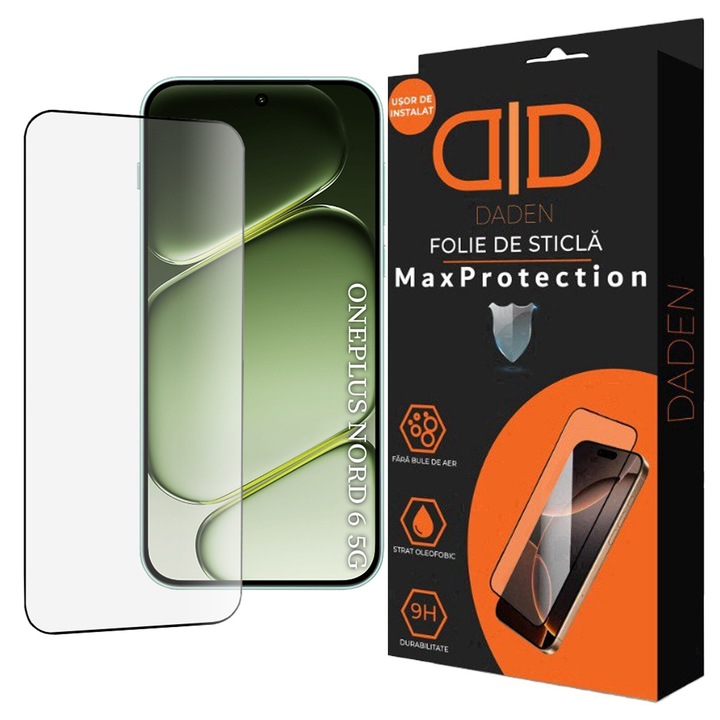 Folie Sticla pentru OnePlus Nord 6 Daden MaxProtection, Full Cover, Protectie Profesionala, Ultra Rezistenta, Calitate Premium, Transparenta