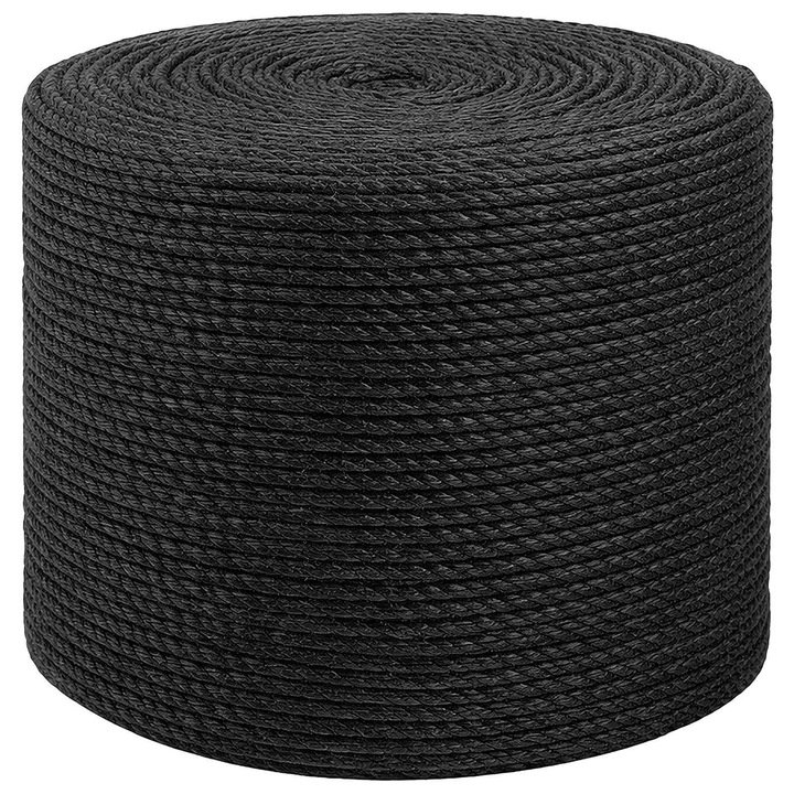 Franghie din iuta vidaXL, 2 pcs 2 Negru 100% jute Tossa