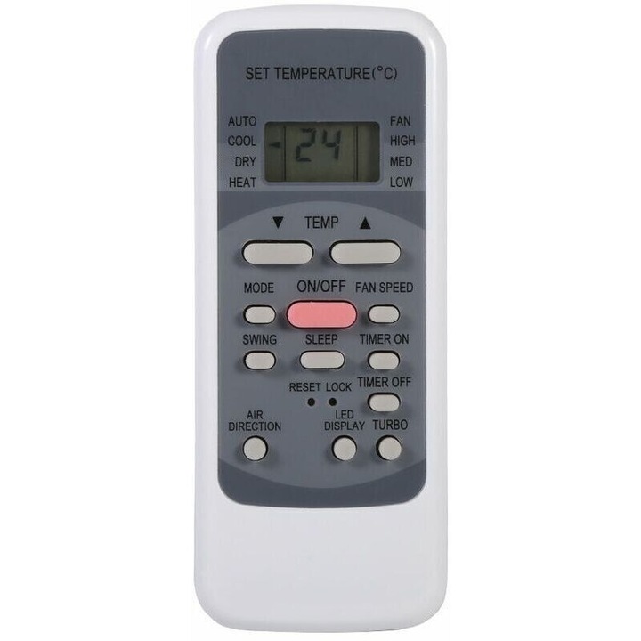 Telecomanda aer conditionat R51 serie, ceas integrat, timer, 13.7x5.6x1.7cm