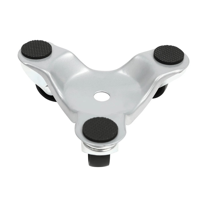 Set 4 Carucioare Pentru Mobila, Tri-Dolly, 15, 2 cm, 3 Roti, Otel, Argintiu