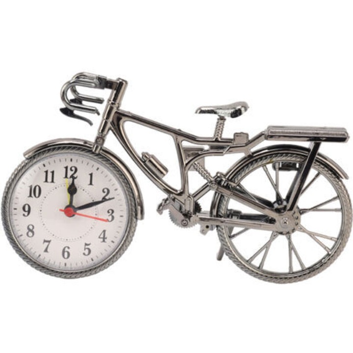 Ceas decorativ vintage bicicleta, compact, pentru birou, casa, dormitor