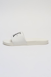 CALVIN KLEIN JEANS, Papuci din material textil cu logo brodat Ess, Negru, Gri, Alb optic, 42
