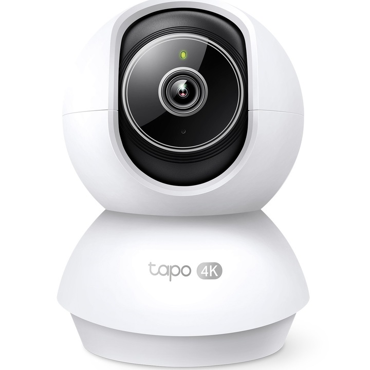 Camera de supraveghere Wireless TP-Link Tapo C250 cu Pan/Tilt 360 grade, 8MP, 4K, 3840 × 2160 px, Utilizare Baby Monitor, Night Vision, Detectare Smart AI, Two-Way Audio, ONVIF