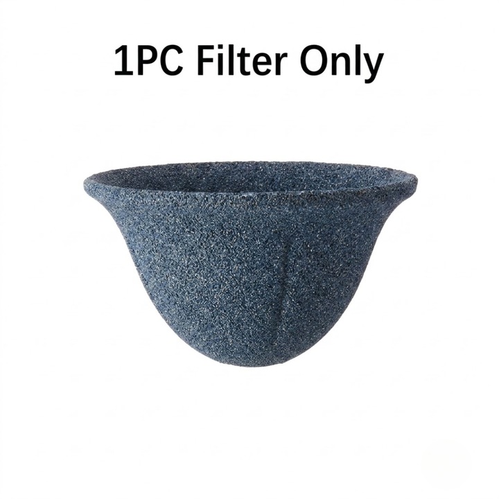 Filtru ceramic microporos reutilizabil pentru cafea si ceai, albastru deschis, 8x6cm