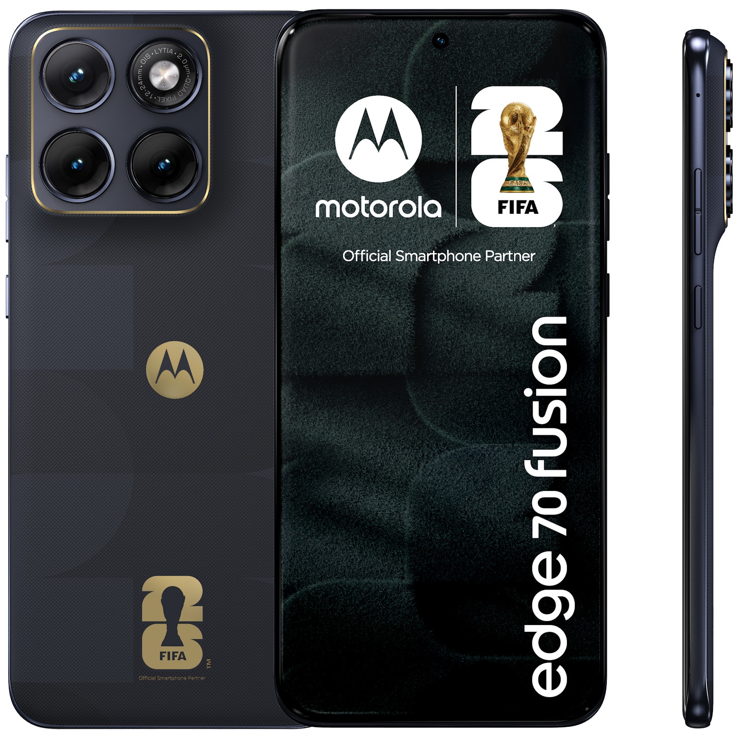 Motorola edge 70 fusion FIFA edition, 256GB, 8GB RAM, 5G, PANTONE Silhouette (black) + moto buds bass [8]