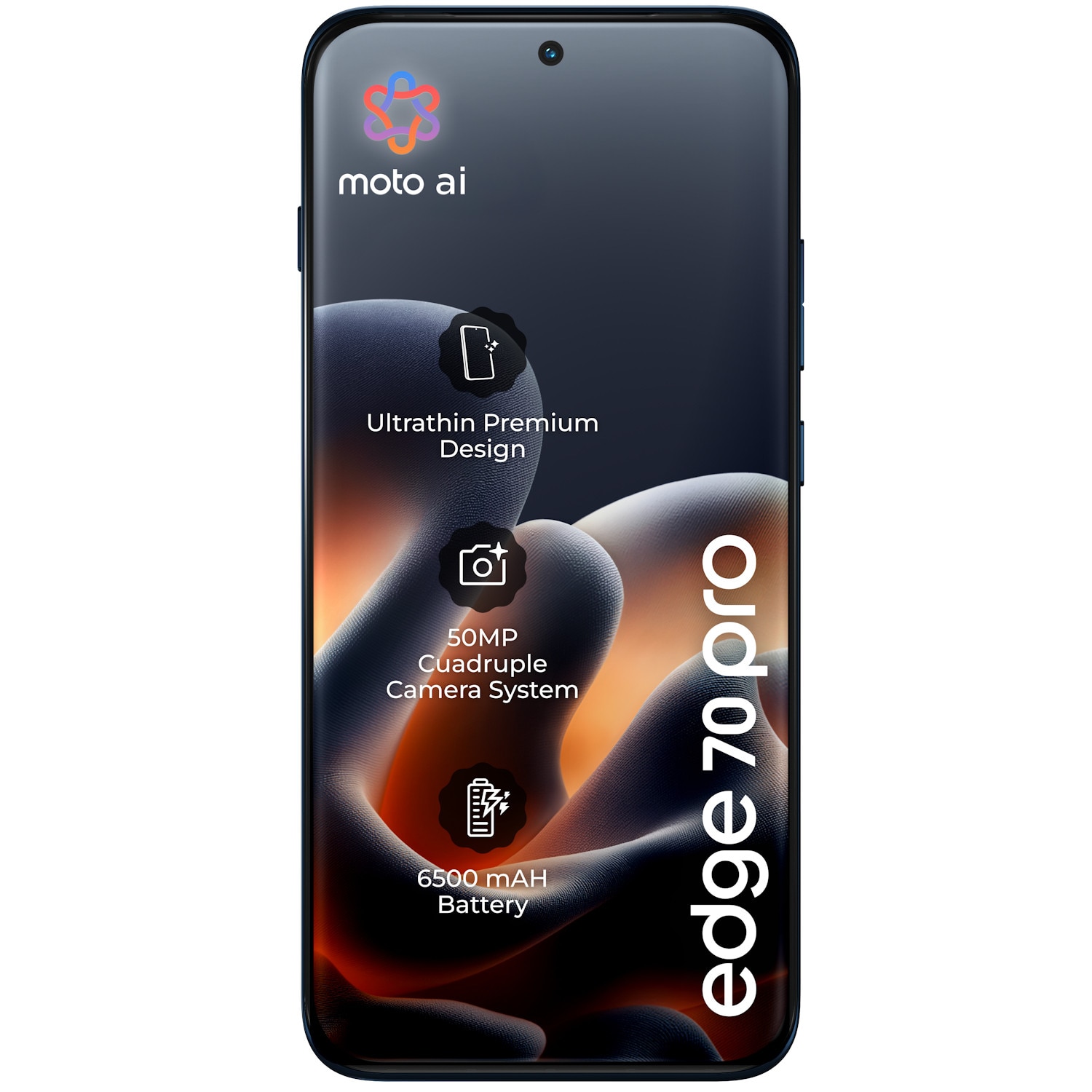 Telefon mobil Motorola edge 70 pro, 256GB, 8GB RAM, 5G, 6500 mAh PANTONE Titan