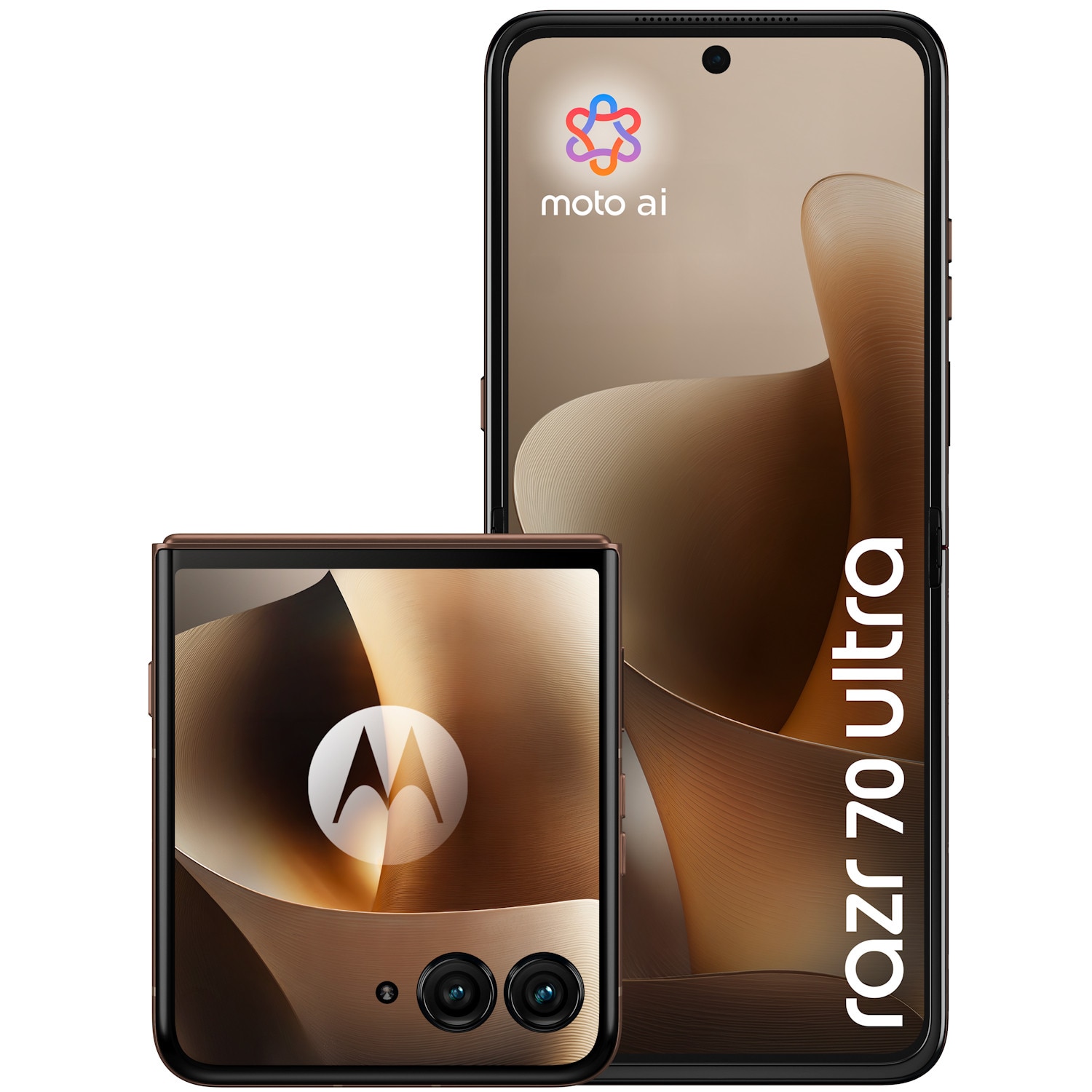 Telefon mobil Motorola razr 70 ultra, 512GB, 16GB RAM, 5G, PANTONE Cocoa