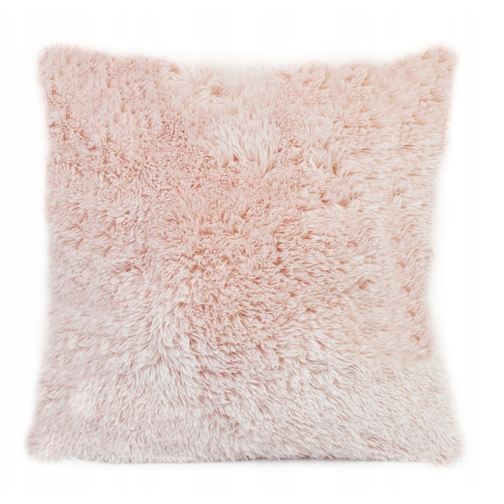 Perna Decorativa, elSimone, 40 x 40 cm, Bej, Compozitie 100% Poliester Super-Soft Microfibra, Tip Fir Delicat, Moale, Pufoasa, Inaltimea Firului Aprox 30 mm, Certificat Oeko-Tex Standard 100 - Confidence In Textiles