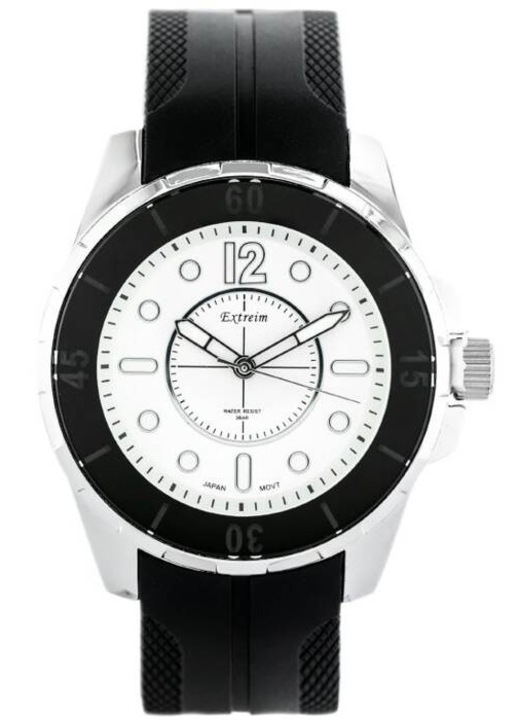 Extreim EXT-9489A-5A férfi karóra, fehér, fekete, ezüst, 47x51mm