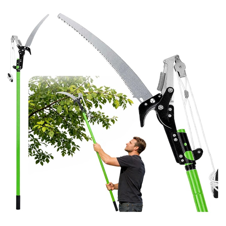 Teleszkópos ágvágó fűrész 2 az 1-ben, 125-240 cm, Lean 26611
