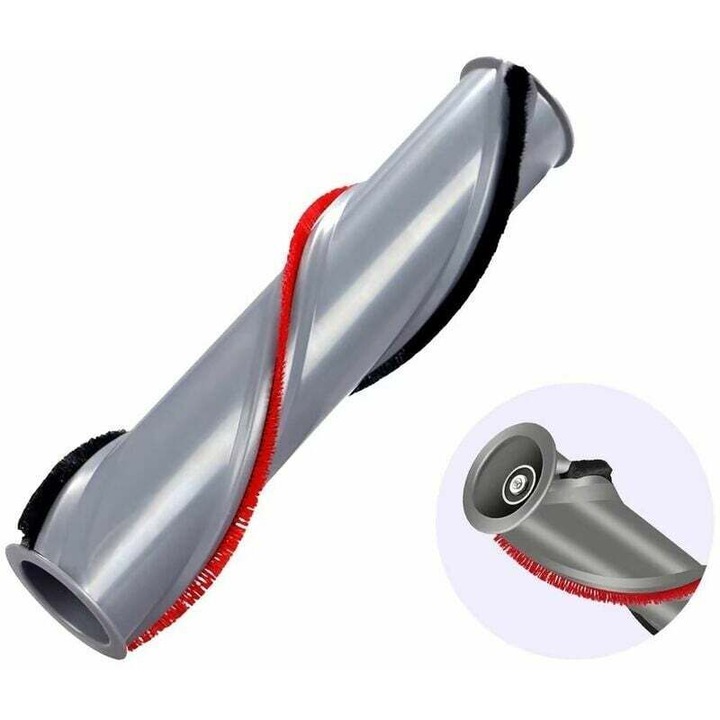 Perie rotativa pentru aspirator compatibila cu Dyson V11/V11 Absolute/V11 Animal (SV14), din material durabil, pentru indepartare par de animale si praf, gri/rosu, 1 buc