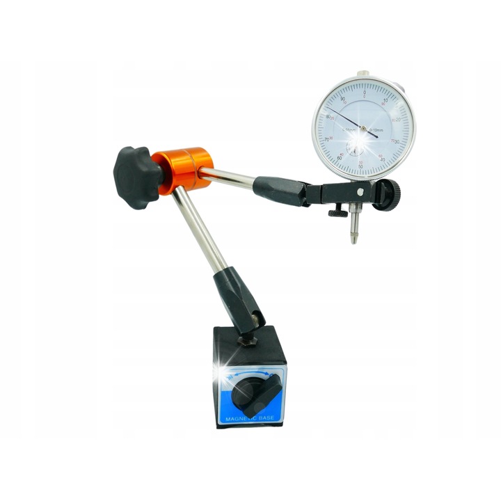 Fékdob ütésmérő készlet, EDKAR-Import, mérőóra, mágneses oldalsó állvány, 40cm, 0-10mm, 0.01mm