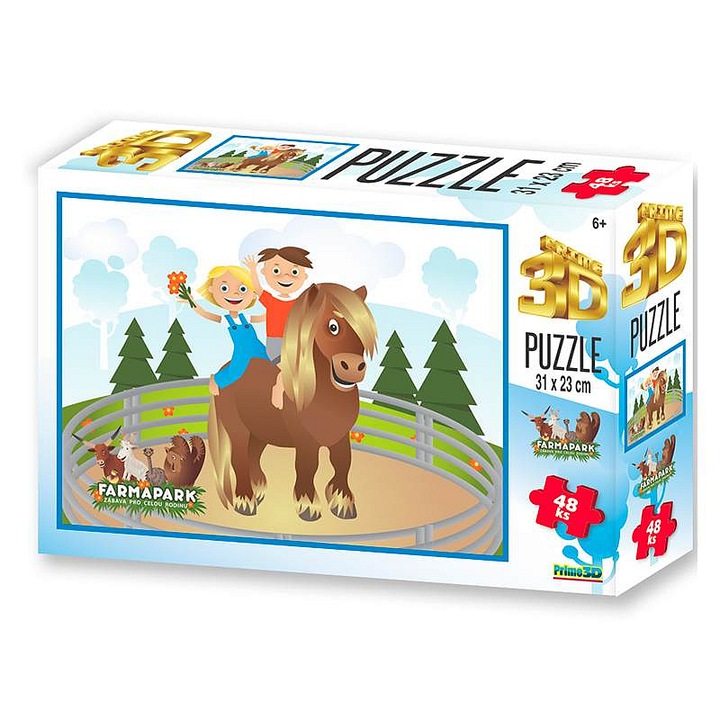 3D пъзел Prime Farmapark Cal 48 части многоцветен 23x5x15см